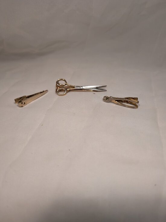 1 SWANK Other - HANDYMAN 3 Tie Clips Saw Wrench Scissors/Snips (this one marked SWANK)
